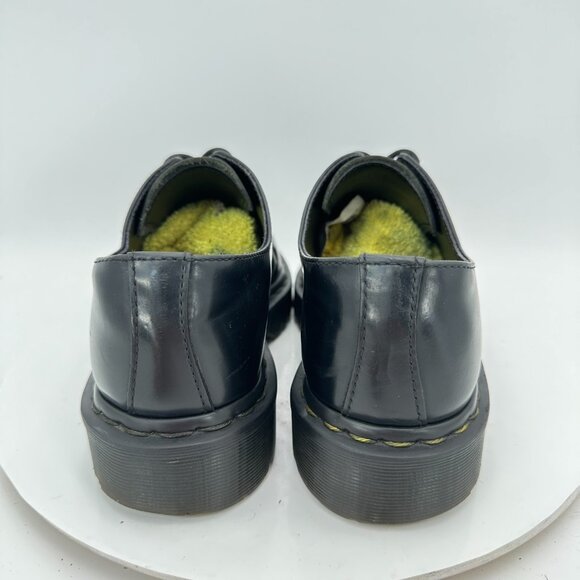 Dr Martens 1461 Women Size 9 Black Smooth Leather Platform Lace Up Derby Shoes - Picture 5 of 12